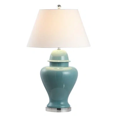 Jonathan Y Sagwa Modern Classic Led Table Lamp In Teal