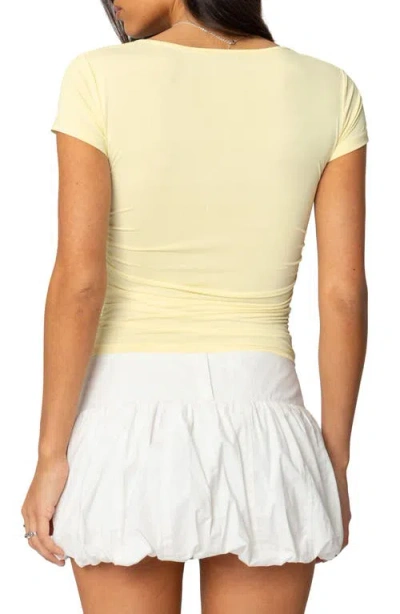 Edikted Burkley Keyhole Gathered Top In Yellow