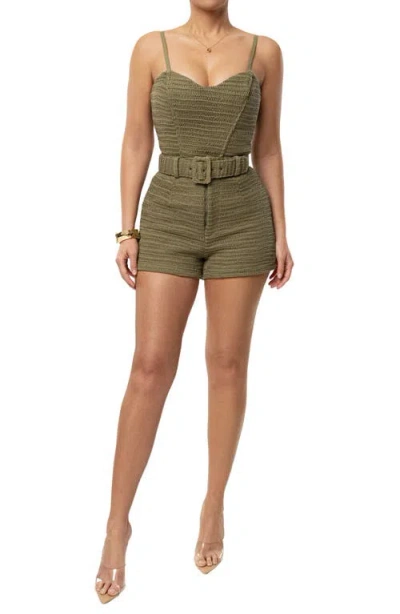 Jluxlabel Kelsie Belted Shorts In Green
