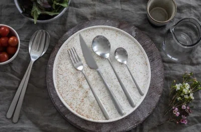 Mepra Linea Serving Set In Ice Silver