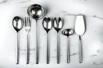 Mepra Linea Serving Set In Silver