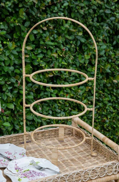 Juliska Provence Rattan Three-tier Server In Natural/whitewash