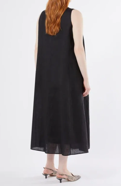 Marina Rinaldi Tema Sleeveless A-line Dress In Black