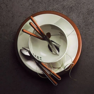 Mepra Fantasia Flatware  Set In Rust
