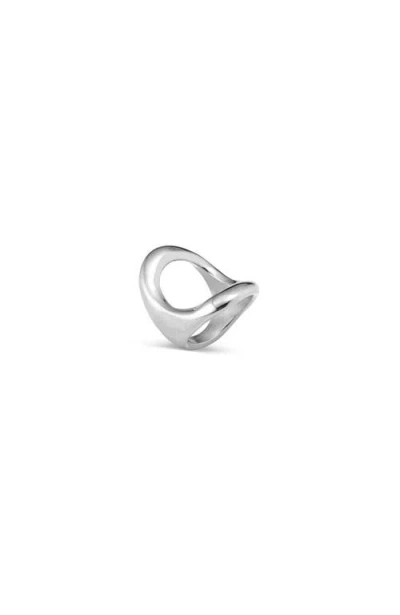 Unode50 Sterling Silver-plated Ring With Large Central Oval In Silver