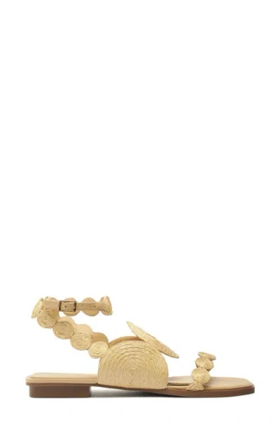 Arezzo Gia Flat Sandal In Natural