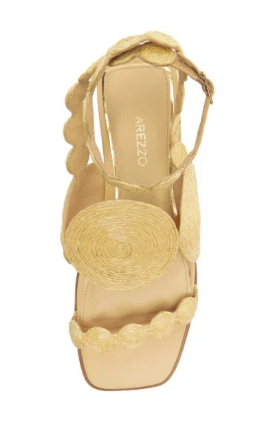 Arezzo Gia Flat Sandal In Natural