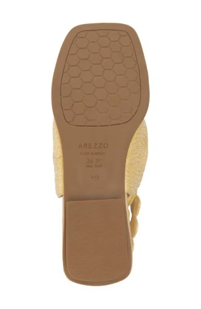Arezzo Gia Flat Sandal In Natural