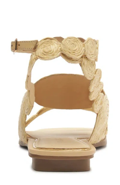 Arezzo Gia Flat Sandal In Natural