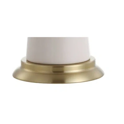 Jonathan Y Hartley 29" Ceramic Column Led Table Lamp In Cream