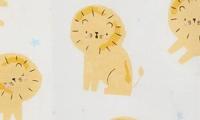 Magnetic Me Pride & Joy Lion Print Magnetic Convertible Romper In White