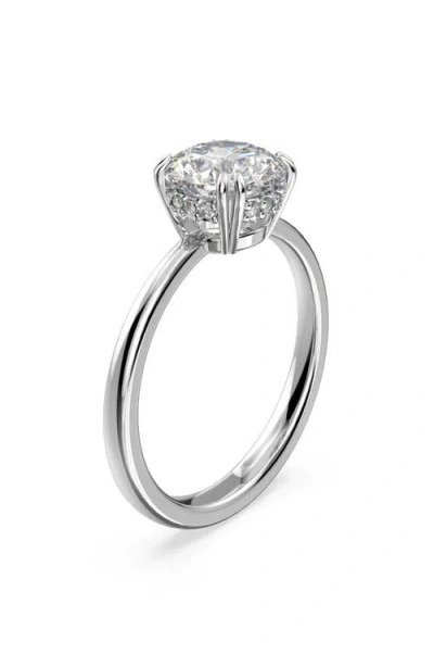 Swarovski Constella Cocktail Ring Round S Rhodium Shiny White White In White/silver