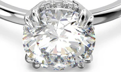 Swarovski Constella Cocktail Ring Round S Rhodium Shiny White White In White/silver