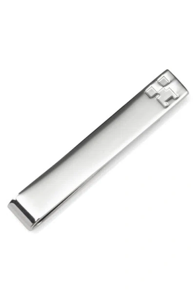Cufflinks, Inc . Minecraft Creeper Hidden Message Bar Tie In Silver
