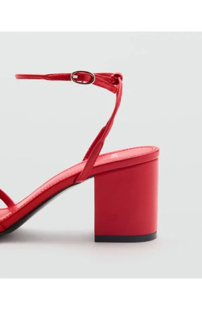 Mango Ankle Strap Sandal In Red