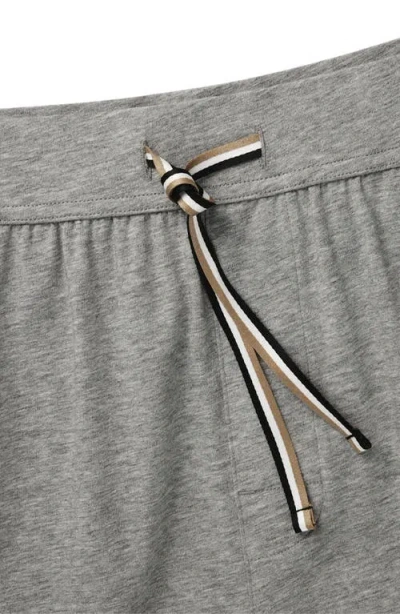 Hugo Boss Boss Unique Drawstring Jersey Lounge Shorts In Medium Grey