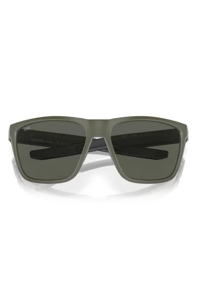 Costa Del Mar 62mm Polarized Square Sunglasses In Black