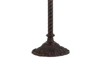 Jonathan Y Botanical Tiffany-style 71" Torchiere Led Floor Lamp, Bronze In Bronze