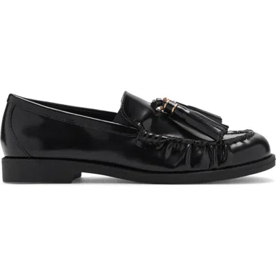 Shop Mango Two Tassel Loafer In Black