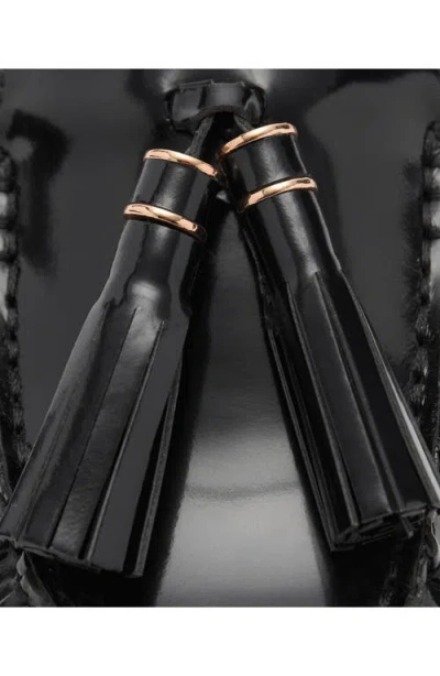 Mango Two Tassel Loafer In Black
