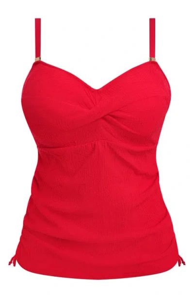 Fantasie Ottawa Underwire Twist Front Tankini Top In Radiant Red