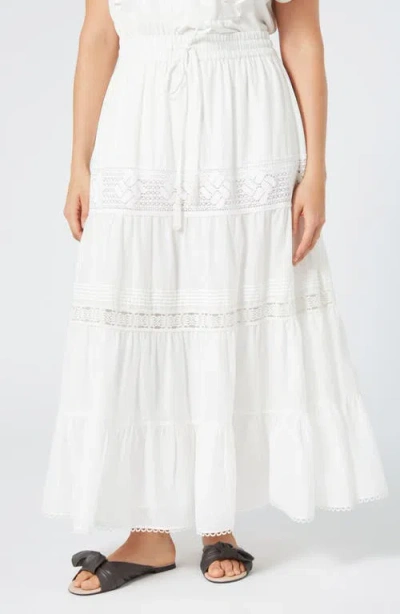 Marina Rinaldi Alarico Tiered Maxi Skirt In Ivory