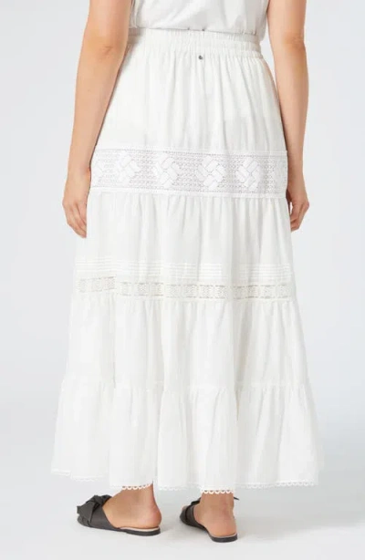 Marina Rinaldi Alarico Tiered Maxi Skirt In Ivory