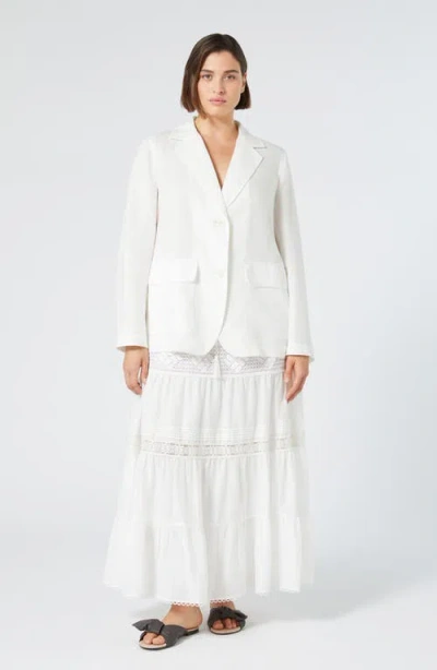 Marina Rinaldi Alarico Tiered Maxi Skirt In Ivory