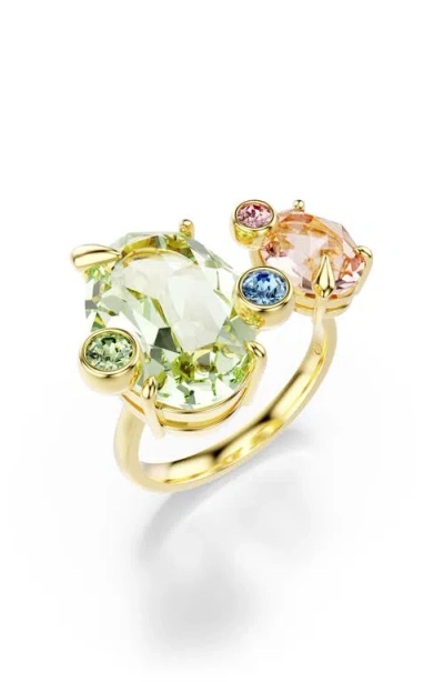 Swarovski Gema Set Of 3 Crystal Rings In Multicolored