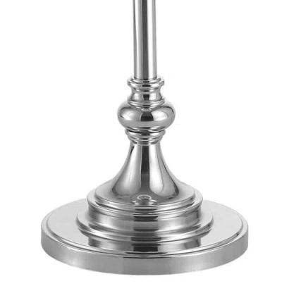 Jonathan Y Cora 60" Metal/glass Led Side Table And Floor Lamp In Chrome