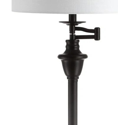 Jonathan Y Cora 60" Metal/glass Led Side Table And Floor Lamp In Oil Rubbed Bronze