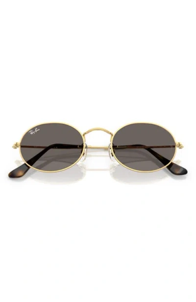 Ray Ban Ray-ban Oval 51mm Sunglasses In Arista Grey