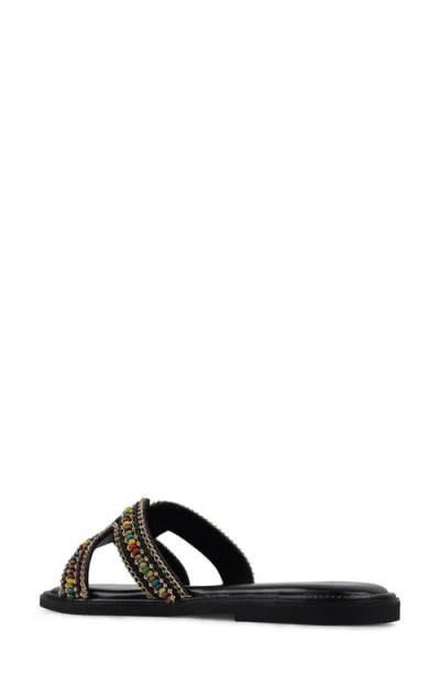 Zigi Artisan Badalona Beaded Slide Sandal In Black