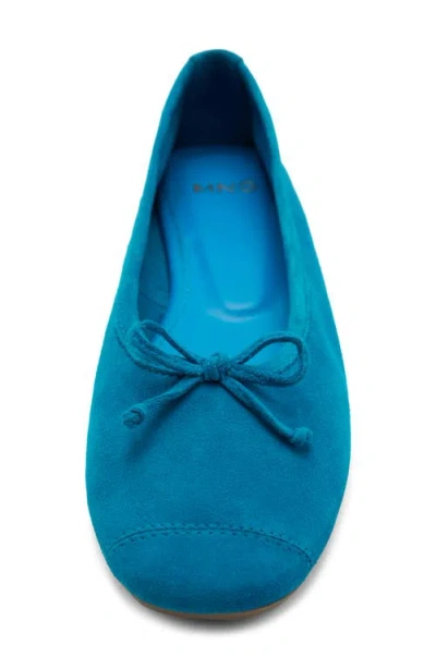 Mango Cap Toe Suede Ballet Flat In Blue