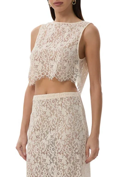 AFRM AFRM CARAMINE LACE CROP TOP 