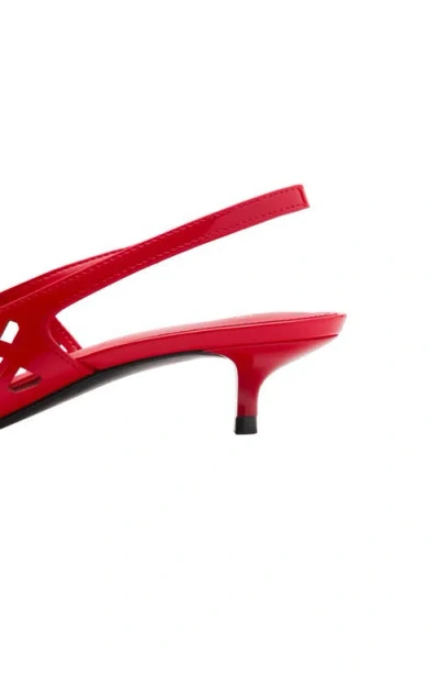 MANGO MANGO LASER CUT POINTED TOE SLINGBACK PUMP 