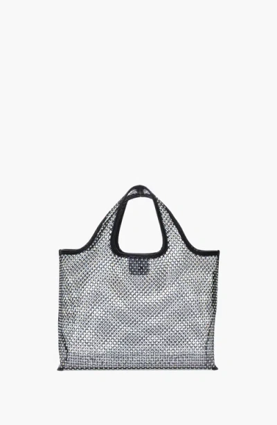 3.1 Phillip Lim Crystal Mesh Mini Market Tote Bag In Black