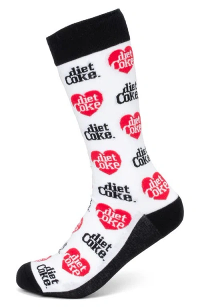 Cufflinks, Inc . Diet Coke Crew Socks In White