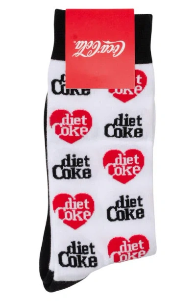 Cufflinks, Inc . Diet Coke Crew Socks In White