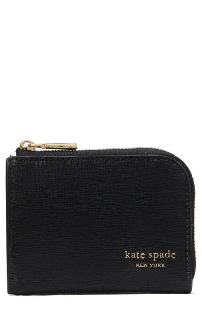 Kate Spade New York Devin Saffiano Leather Card Case In Black