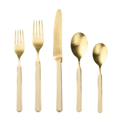Mepra Fantasia Ice Gold Flatware  Set In Sesame