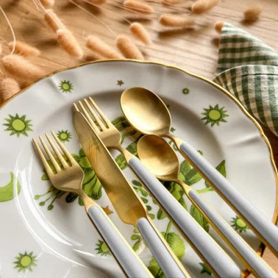 Mepra Fantasia Ice Oro 5-piece Place Setting In Porcelain