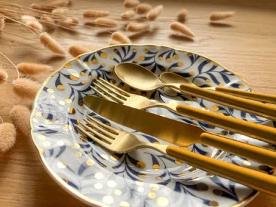 Mepra Fantasia Ice Oro 5-piece Place Setting In Mustard