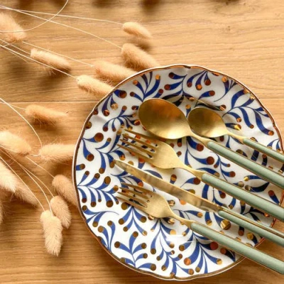 Mepra Fantasia Ice Oro 5-piece Place Setting In Sage