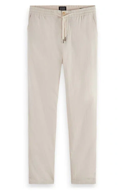 Scotch & Soda Warren Twill Pants In Off White