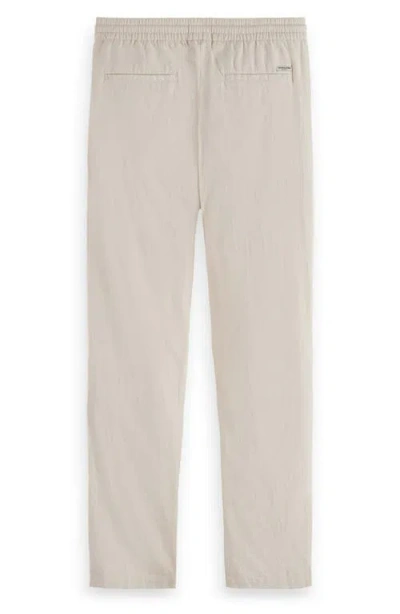 Scotch & Soda Warren Twill Pants In Off White