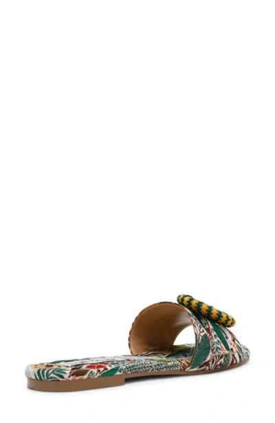 Steve Madden Merla Slide Sandal In Green Multi
