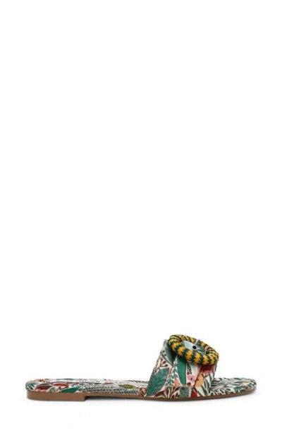 Steve Madden Merla Slide Sandal In Green Multi