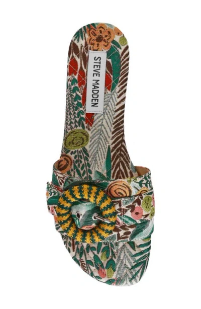 Steve Madden Merla Slide Sandal In Green Multi