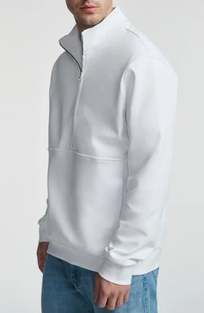 Mavi Jeans Half Zip Sweatshirt In White